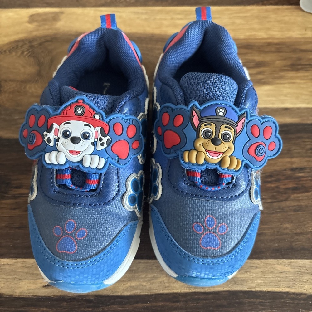 Paw Patrol Toddler Shoes Size 7 Chase Marshall Hook Loop Sneakers